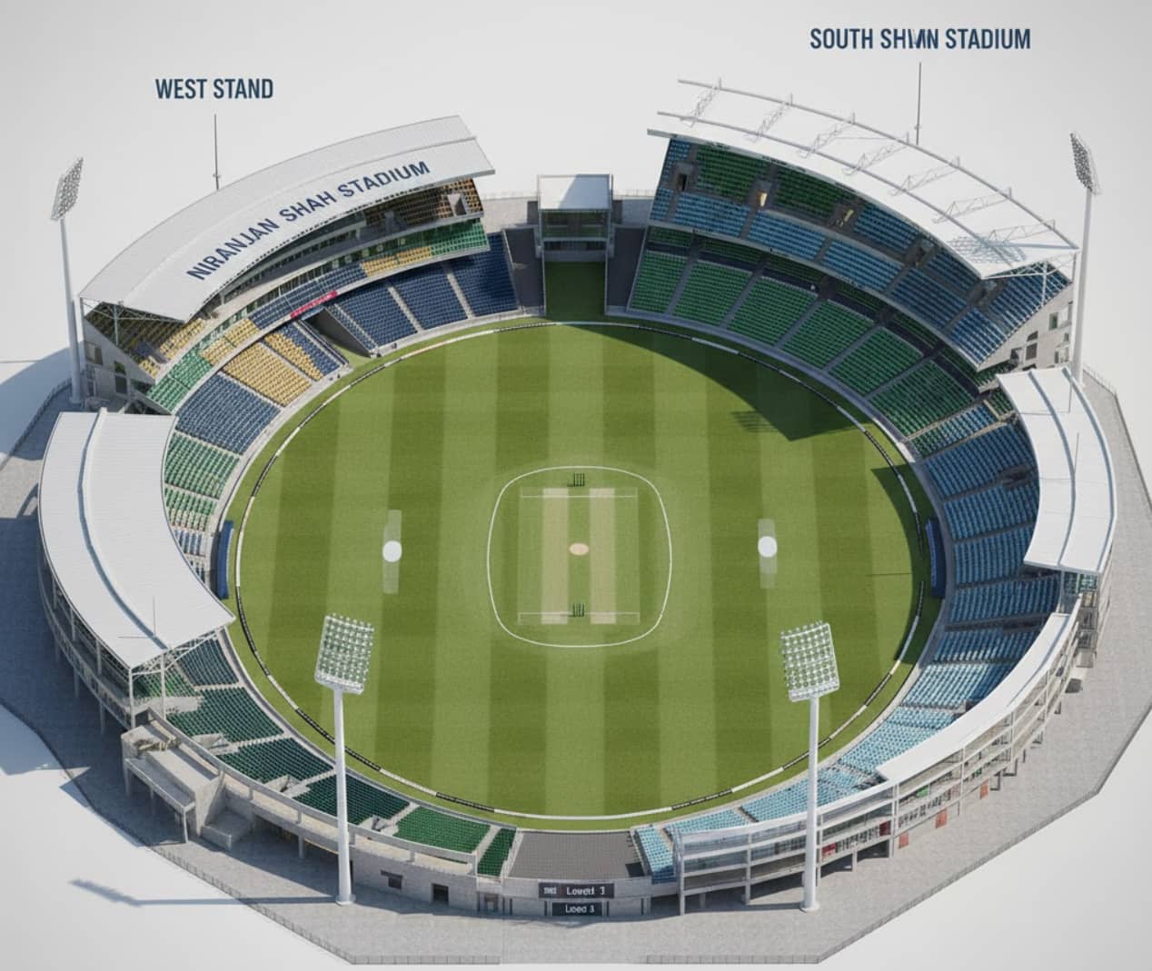 Niranjan Shah Stadium Layout